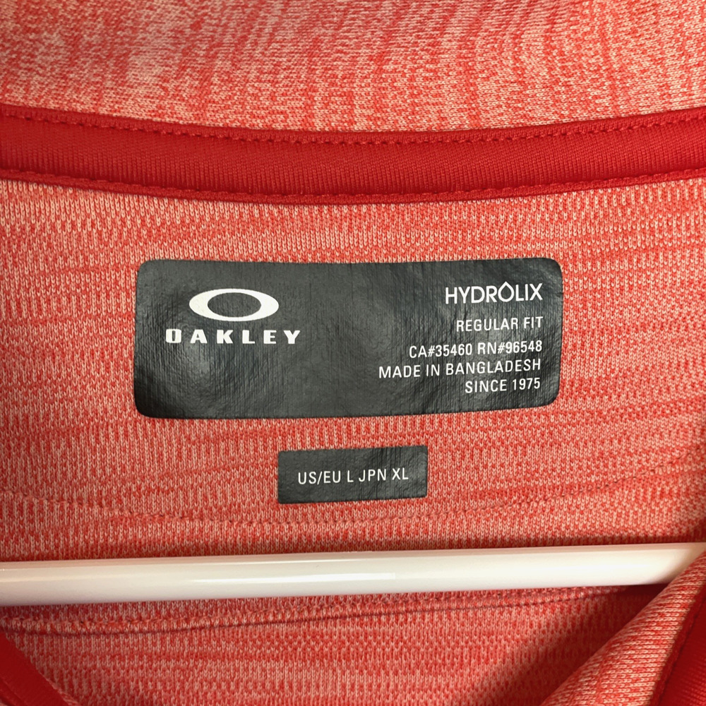 Oakley Hydrolix Men's Performance Golf Shirt Sz L Regular Fit Outdoor Active - Picture 12 of 13